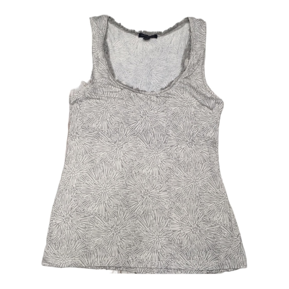 Banana Republic gray print tank top size M *